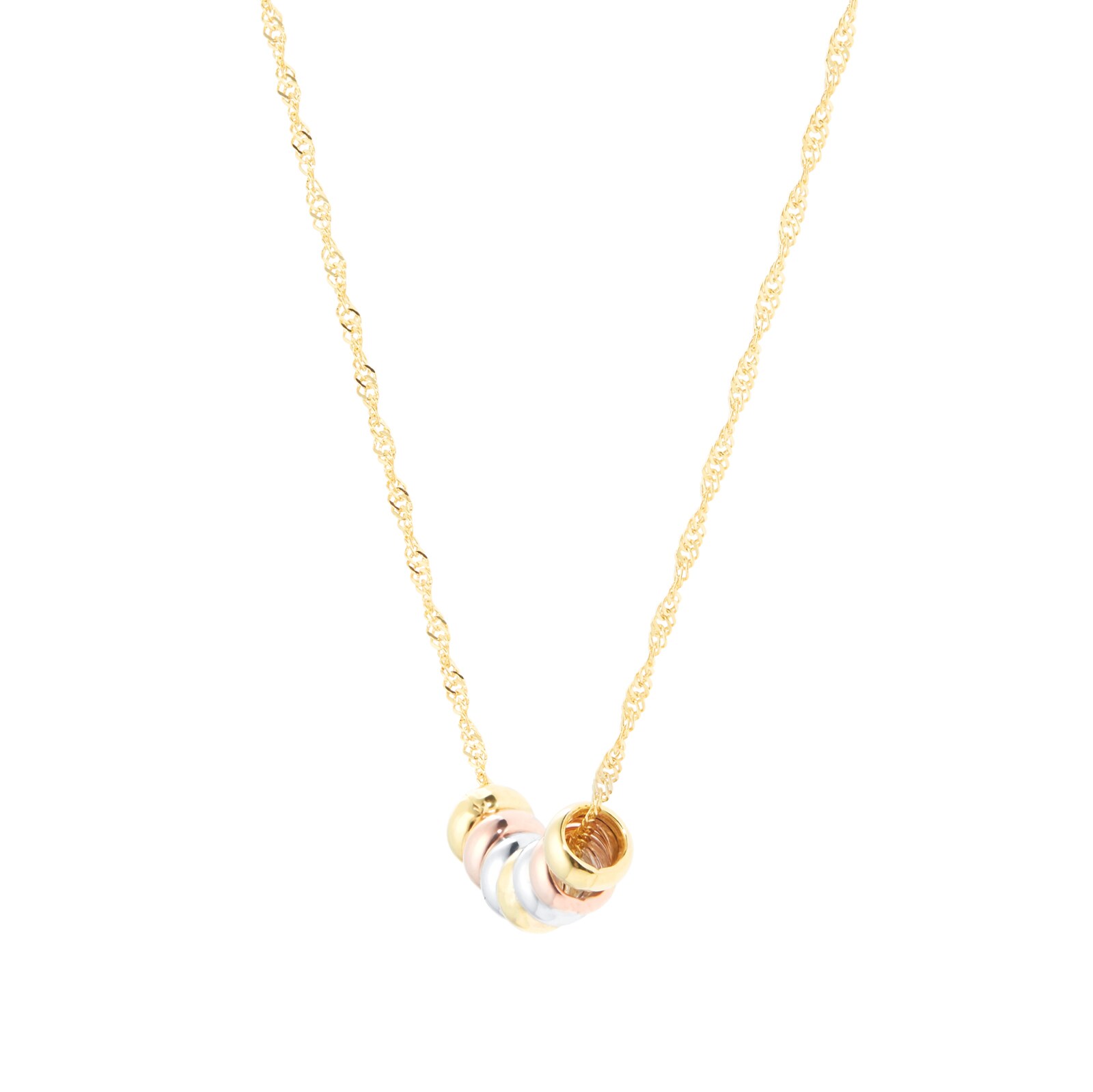 9ct Gold Three Colour Butterfly Necklace - R8741 | F.Hinds Jewellers